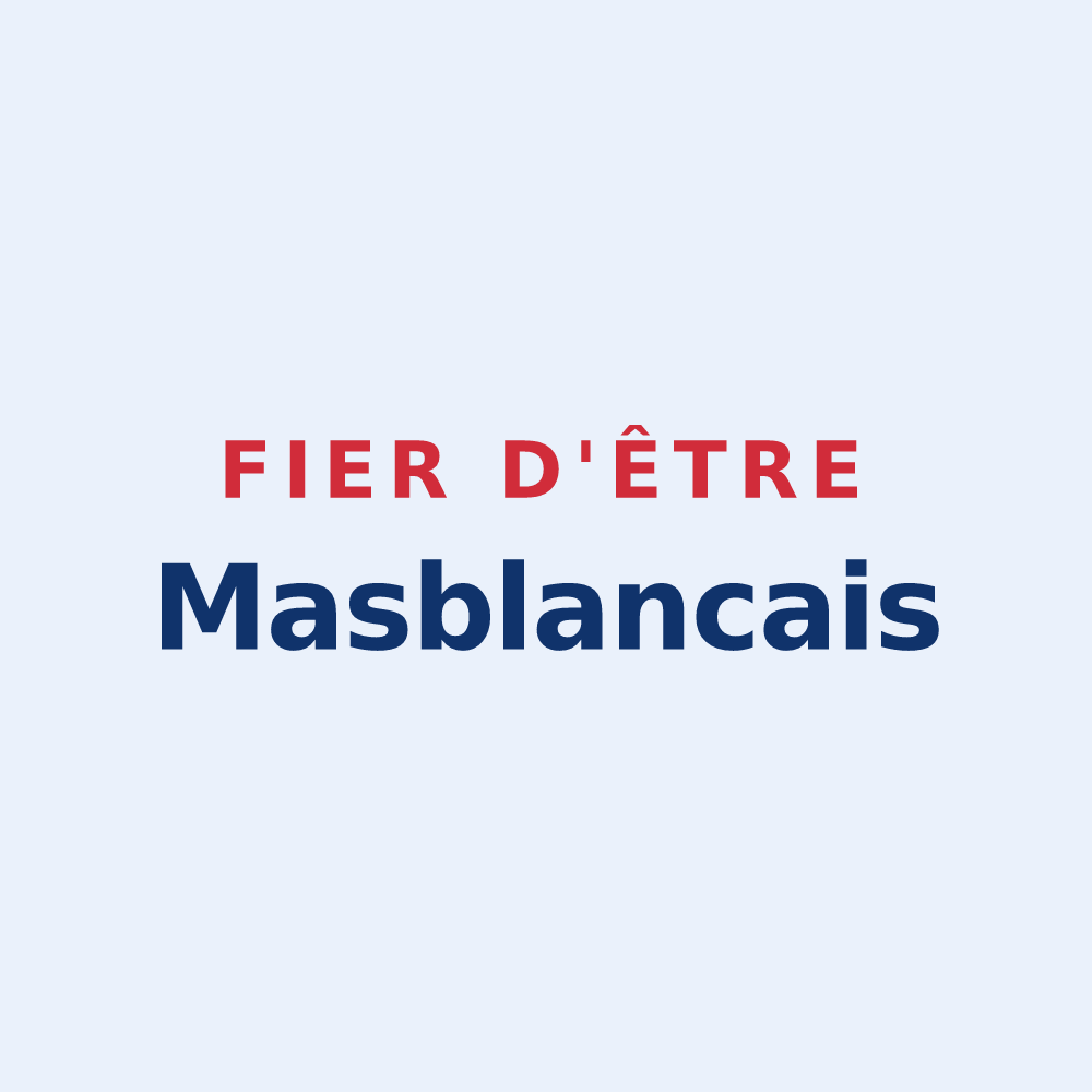 Sticker « Fier d'être Masblancais » — design pour Mas-Blanc-des-Alpilles