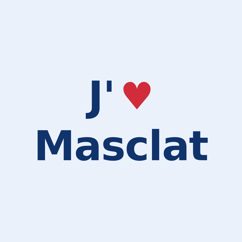 Sticker personnalisé Masclat — design J'aime Masclat