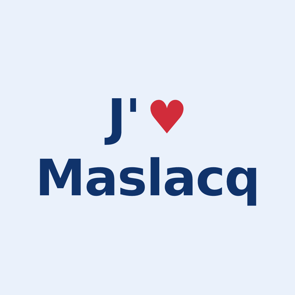 Sticker personnalisé Maslacq — design J'aime Maslacq