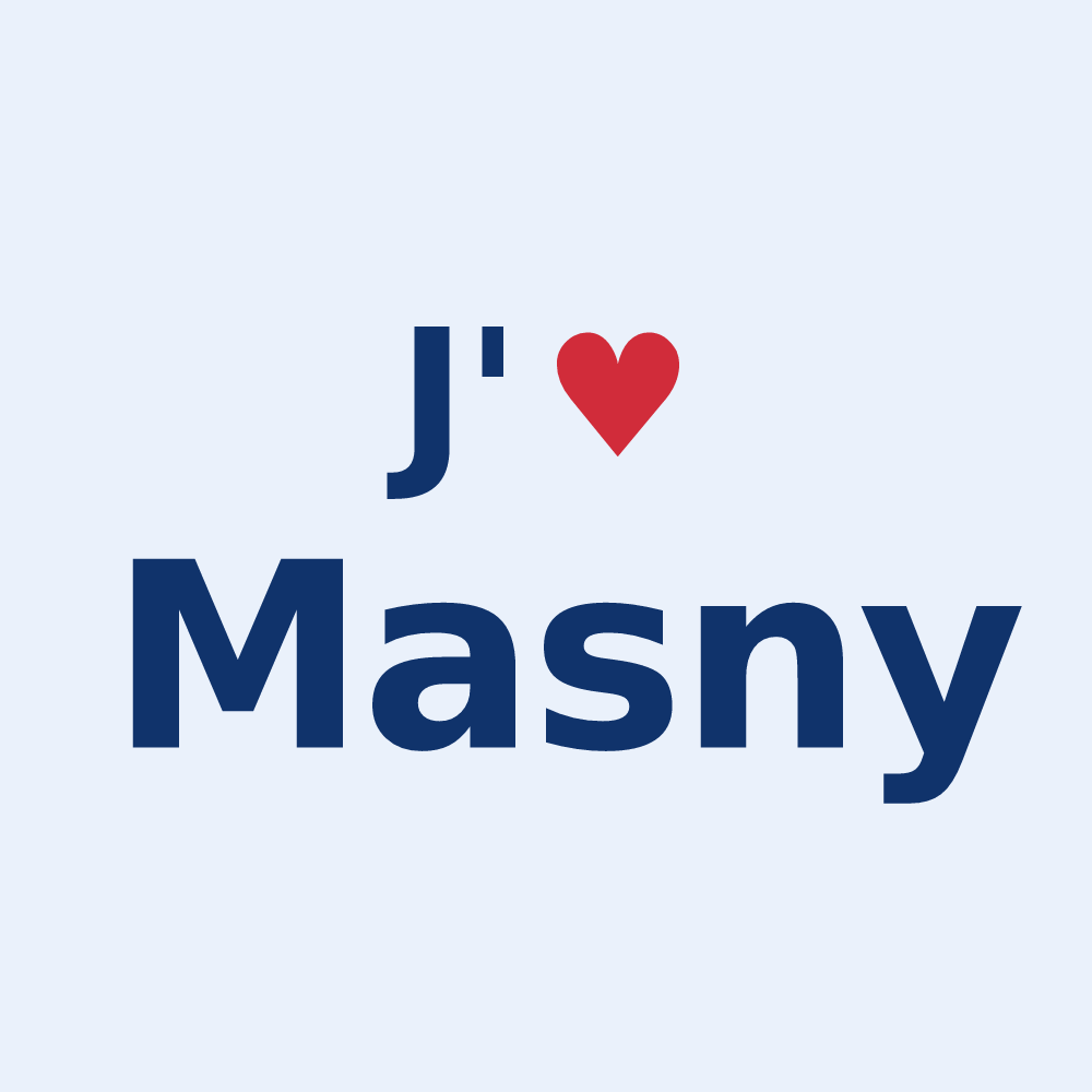 Sticker personnalisé Masny — design J'aime Masny