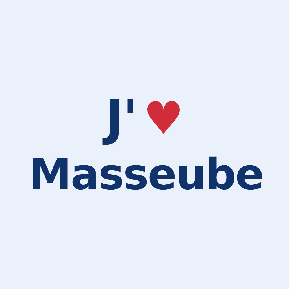 Sticker personnalisé Masseube — design J'aime Masseube