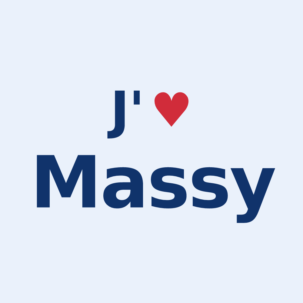 Sticker personnalisé Massy — design J'aime Massy