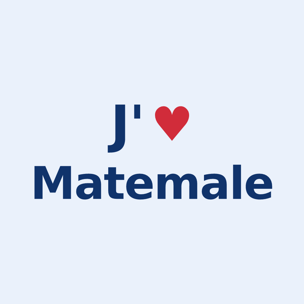 Sticker personnalisé Matemale — design J'aime Matemale