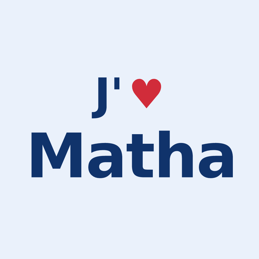 Sticker personnalisé Matha — design J'aime Matha