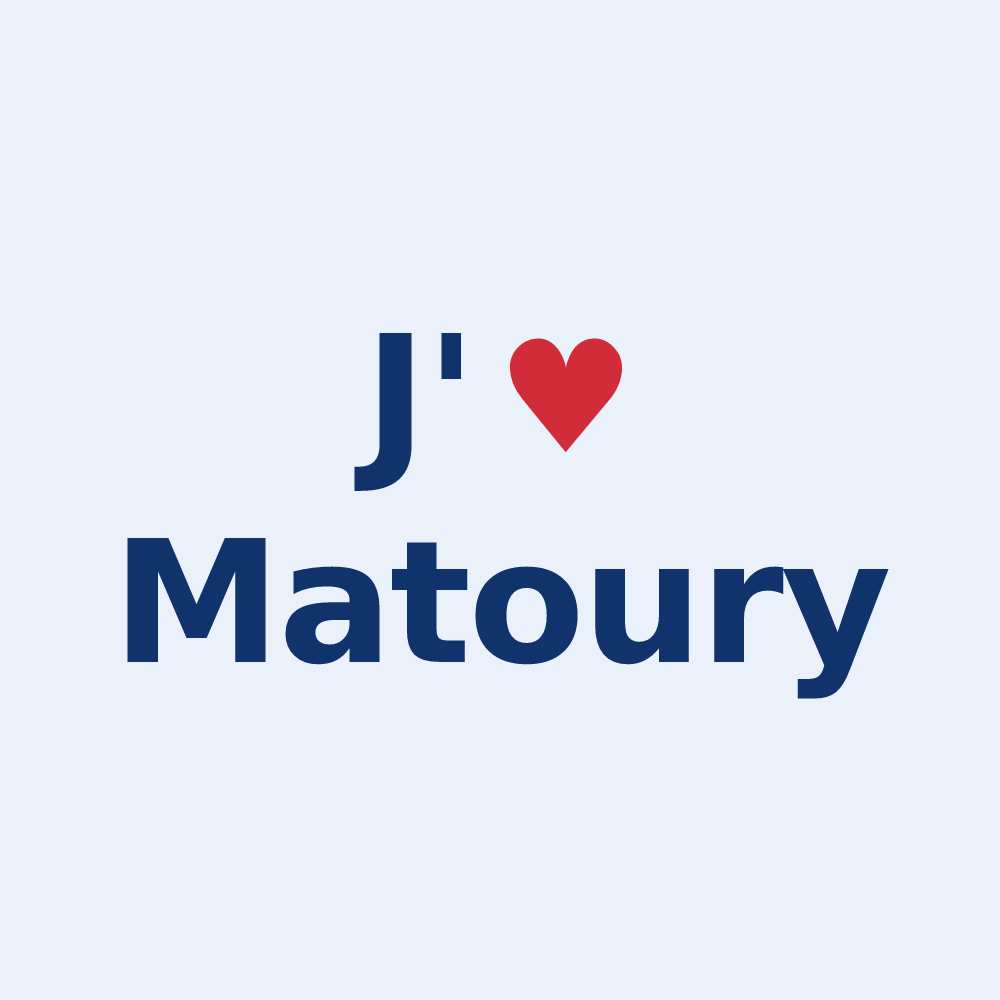 Sticker personnalisé Matoury — design J'aime Matoury
