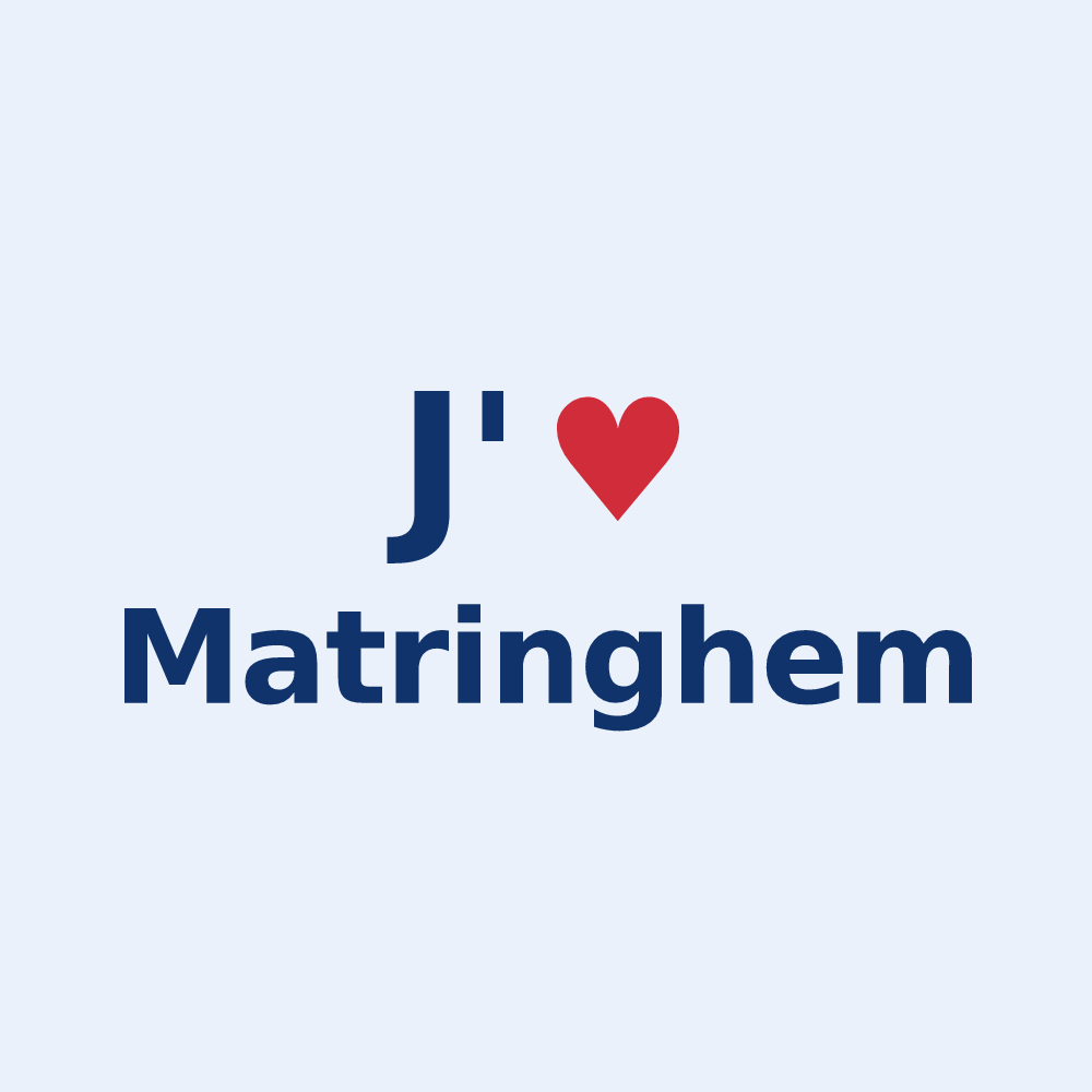 Sticker personnalisé Matringhem — design J'aime Matringhem