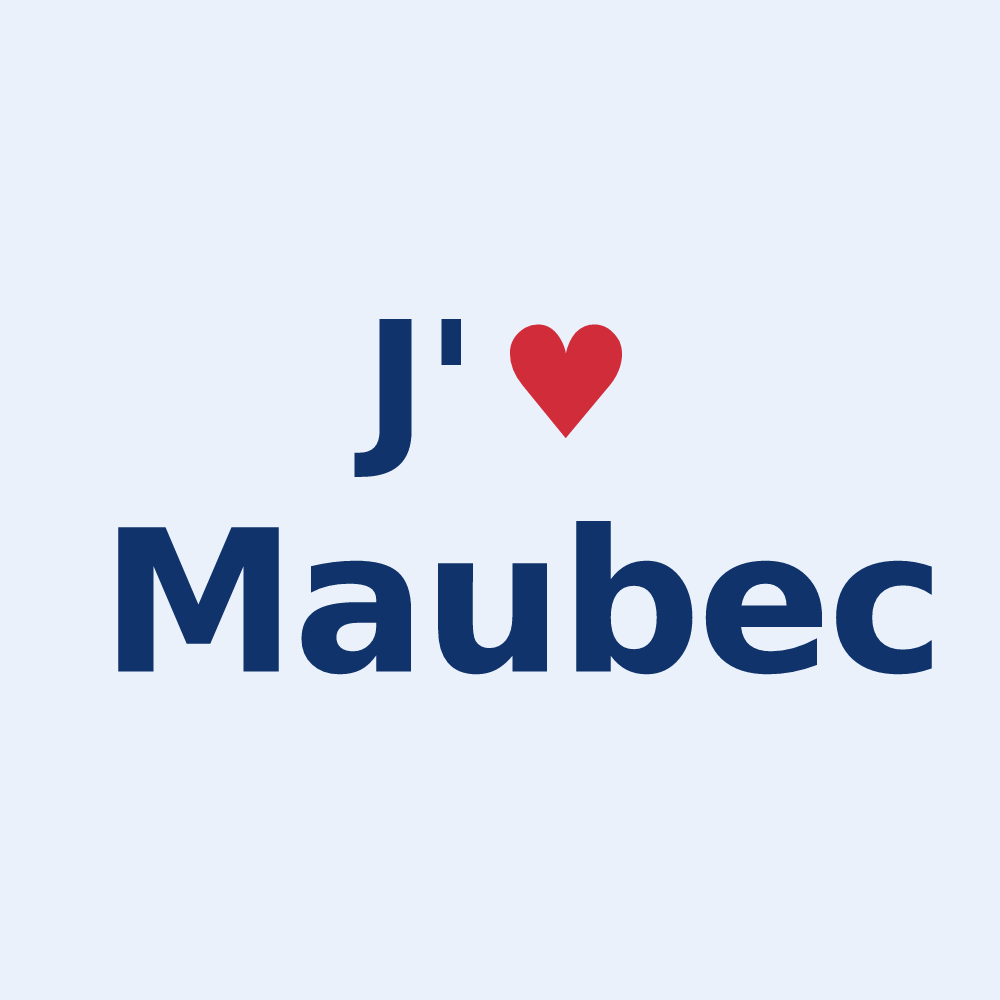 Sticker personnalisé Maubec — design J'aime Maubec