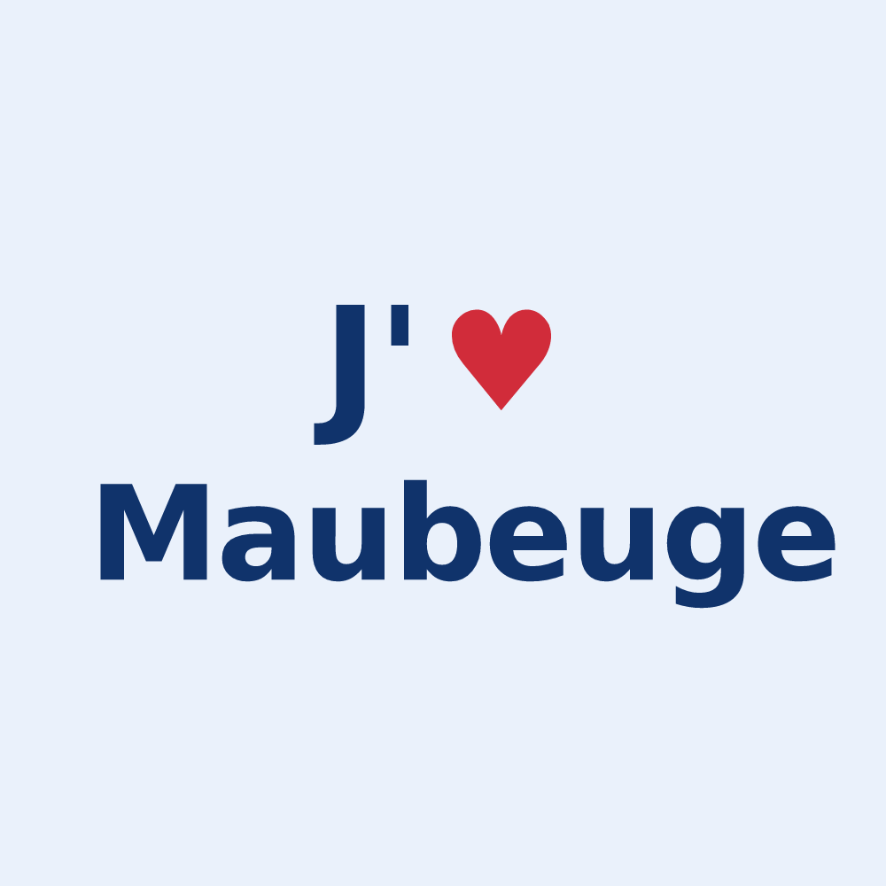 Sticker personnalisé Maubeuge — design J'aime Maubeuge
