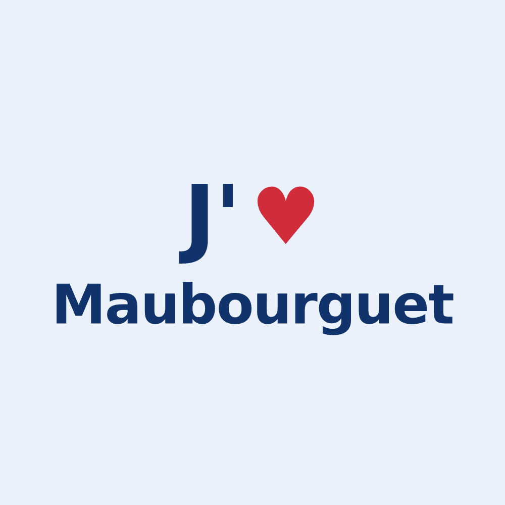 Sticker personnalisé Maubourguet — design « J'aime Maubourguet » imprimé sur le sticker