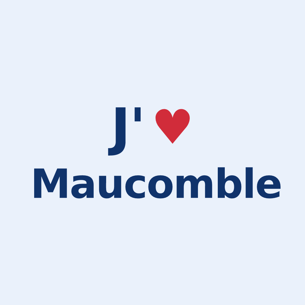 Sticker personnalisé Maucomble — design J'aime Maucomble