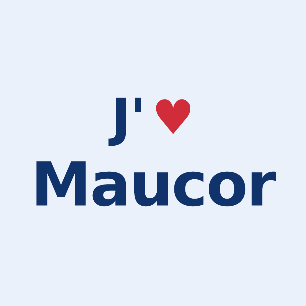 Sticker personnalisé Maucor — design J'aime Maucor