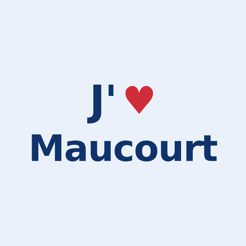 Sticker personnalisé Maucourt — design J'aime Maucourt