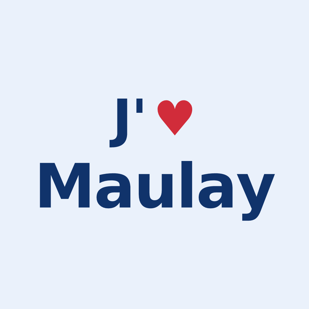 Sticker personnalisé Maulay — design J'aime Maulay