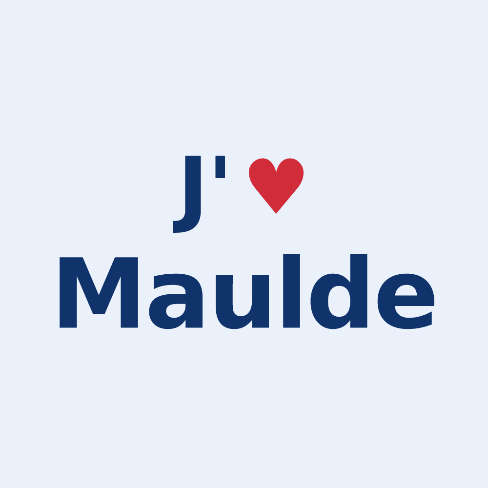 Sticker personnalisé Maulde — design J'aime Maulde
