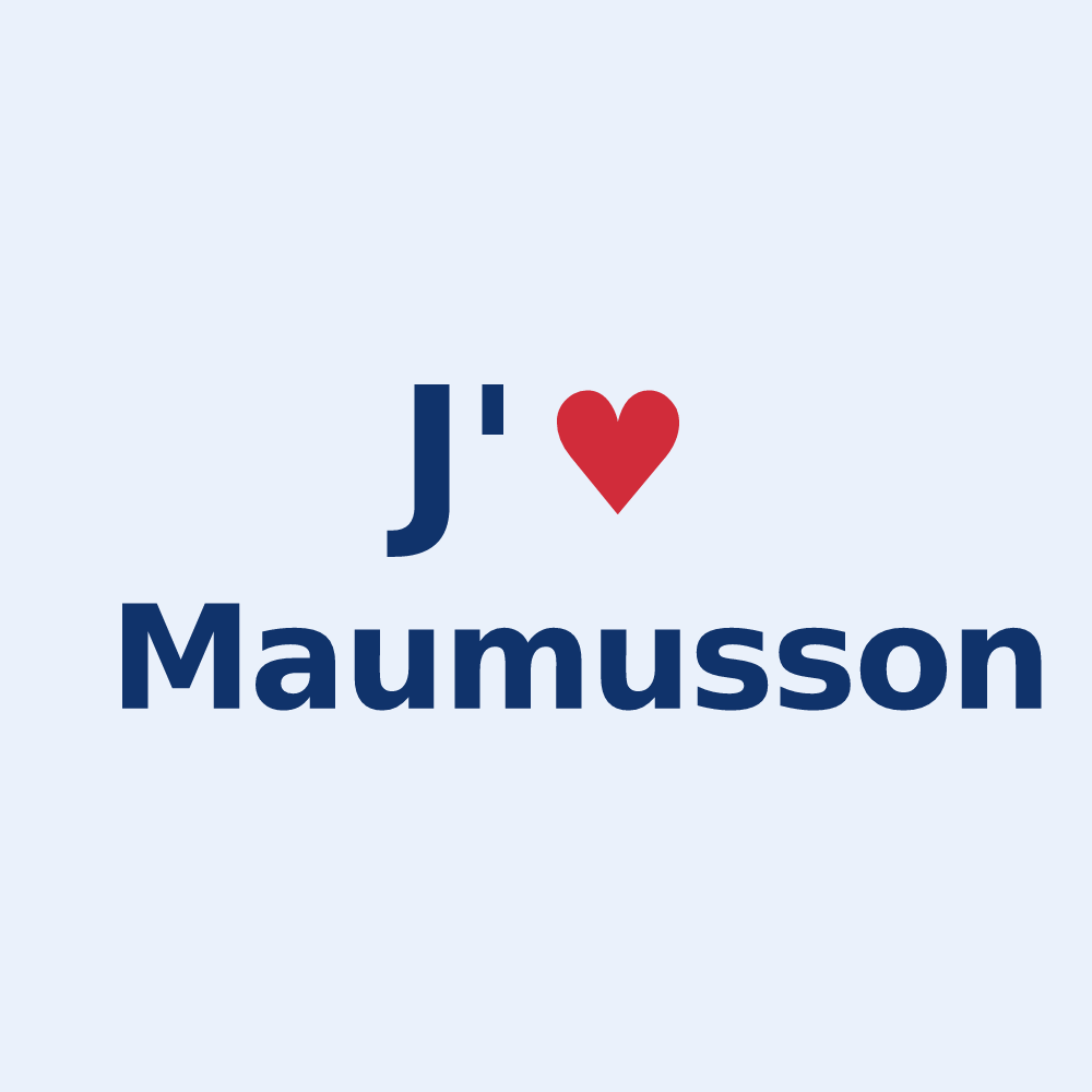 Sticker personnalisé Maumusson — design J'aime Maumusson