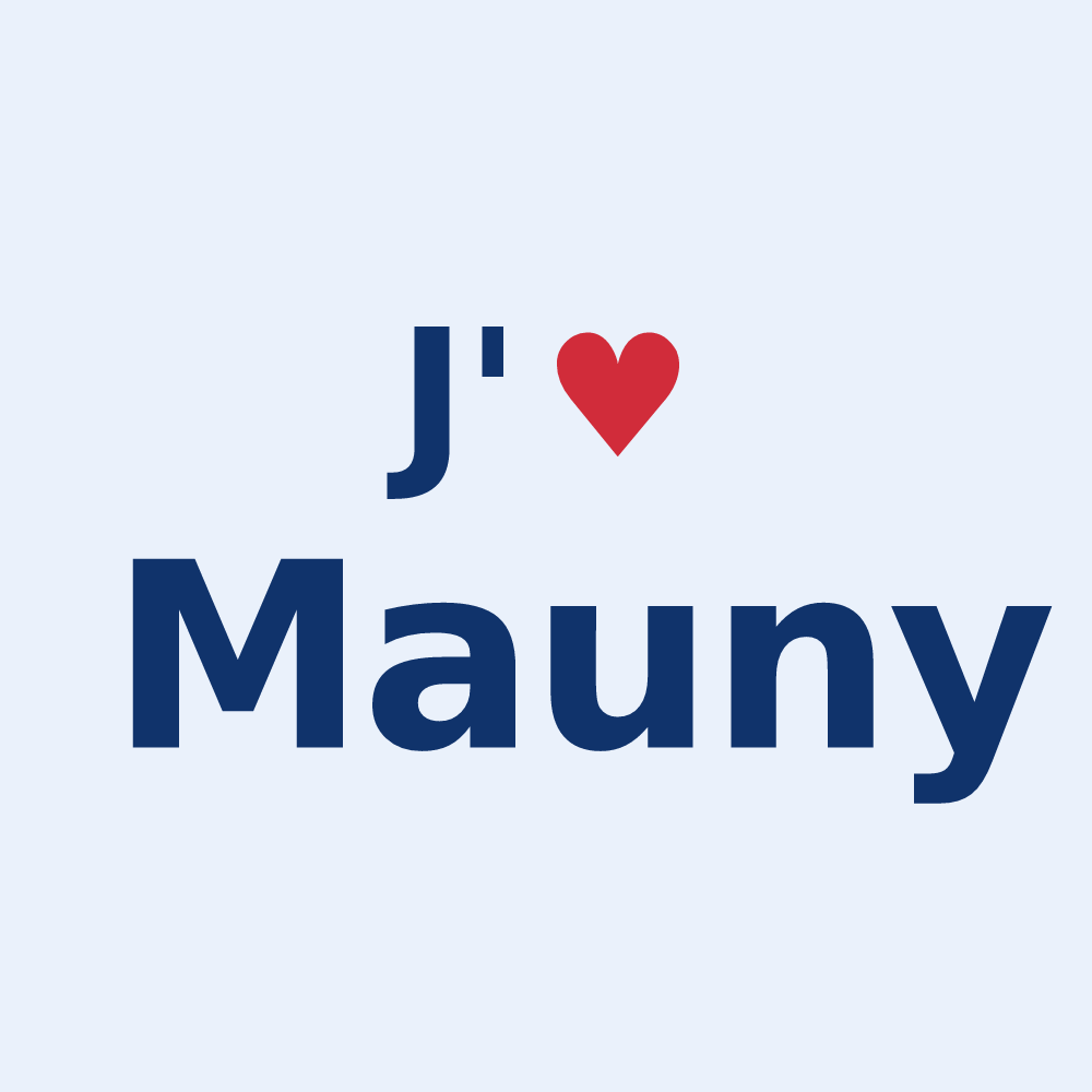 Sticker personnalisé Mauny — design J'aime Mauny