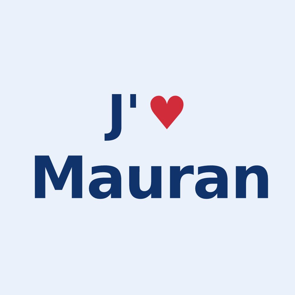 Sticker personnalisé Mauran — design J'aime Mauran