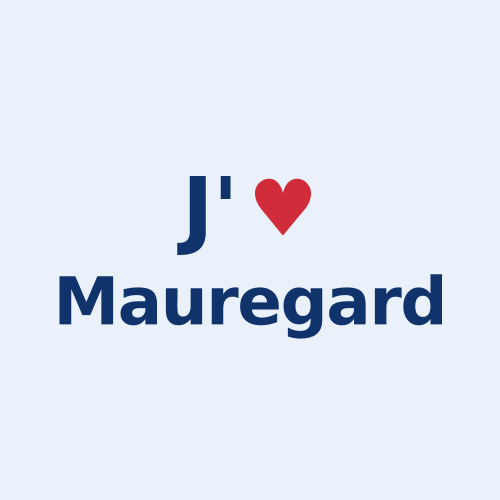 Sticker personnalisé Mauregard — design J'aime Mauregard