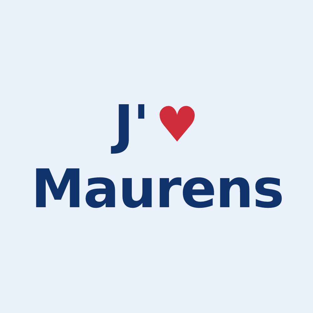 Sticker personnalisé Maurens — design J'aime Maurens