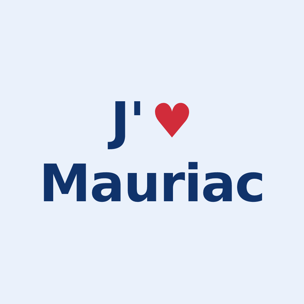 Sticker personnalisé Mauriac — design J'aime Mauriac