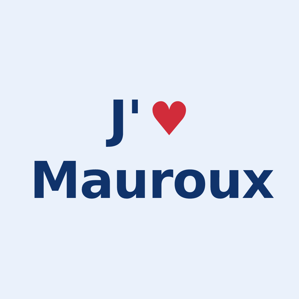 Sticker personnalisé Mauroux — design J'aime Mauroux