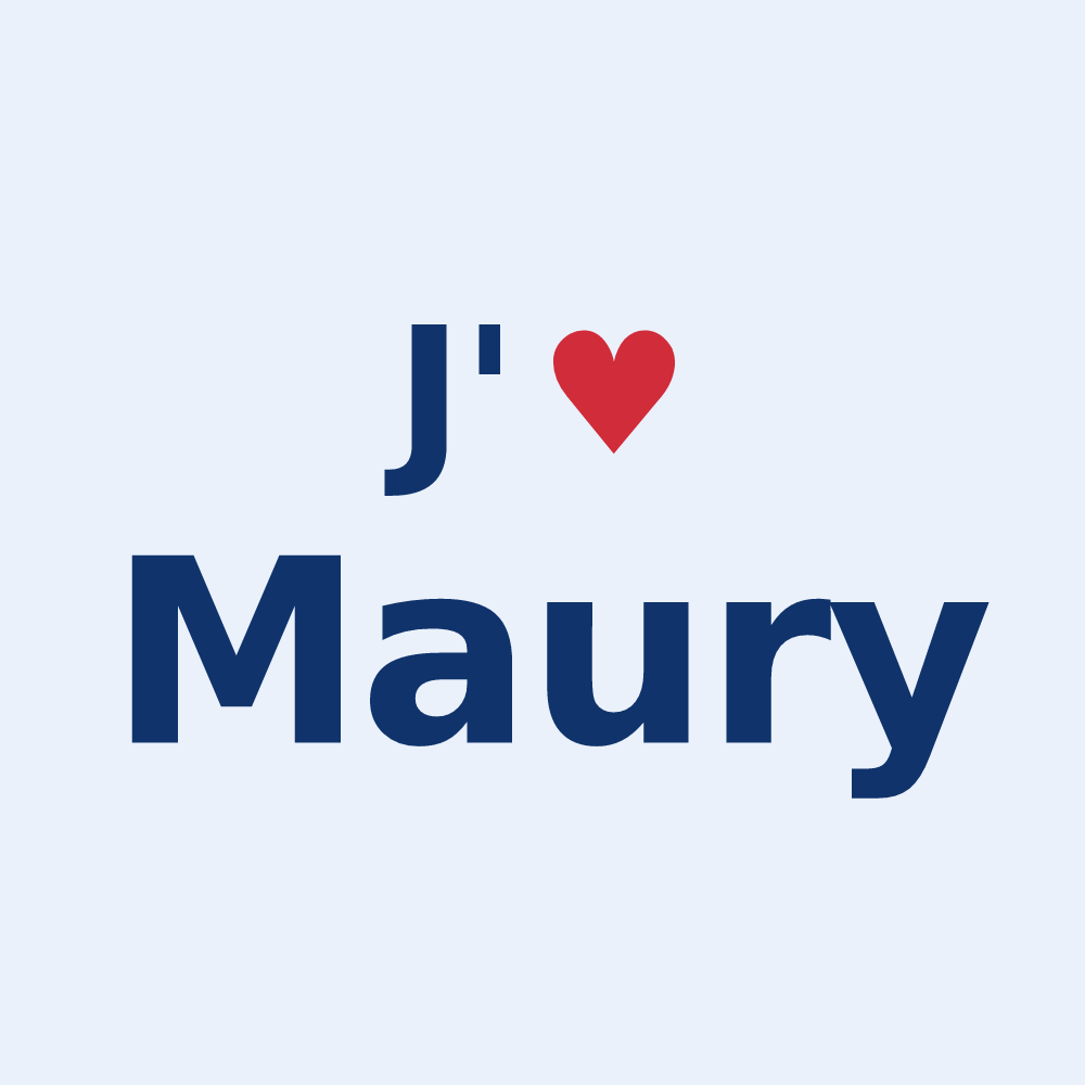 Sticker personnalisé Maury — design J'aime Maury