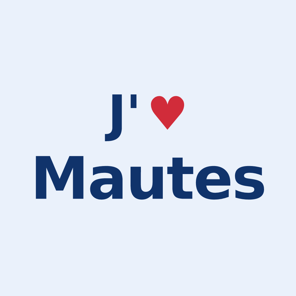 Sticker personnalisé Mautes — design J'aime Mautes