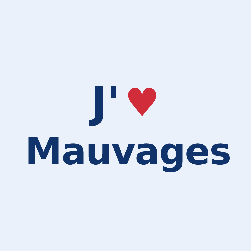 Sticker personnalisé Mauvages — design J'aime Mauvages