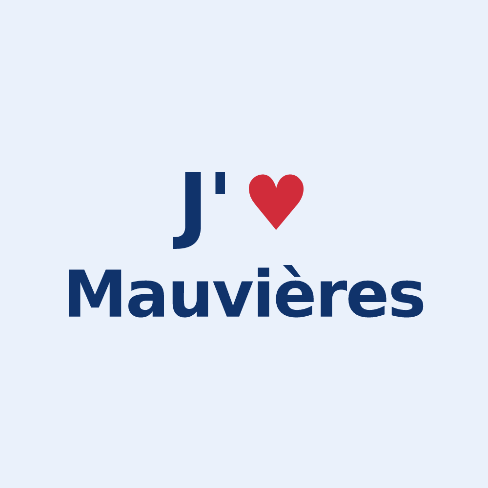 Sticker personnalisé Mauvières — design J'aime Mauvières