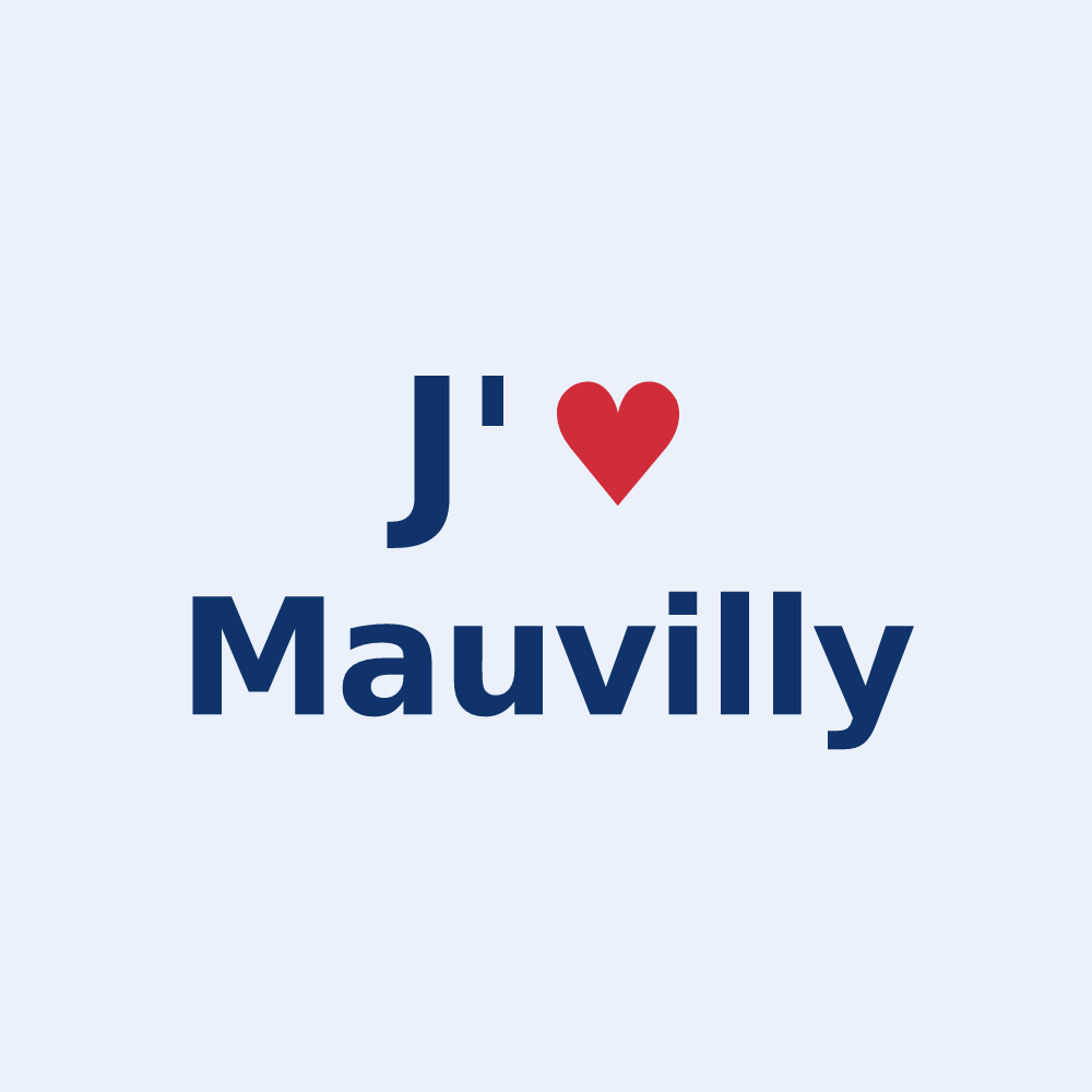 Sticker personnalisé Mauvilly — design J'aime Mauvilly