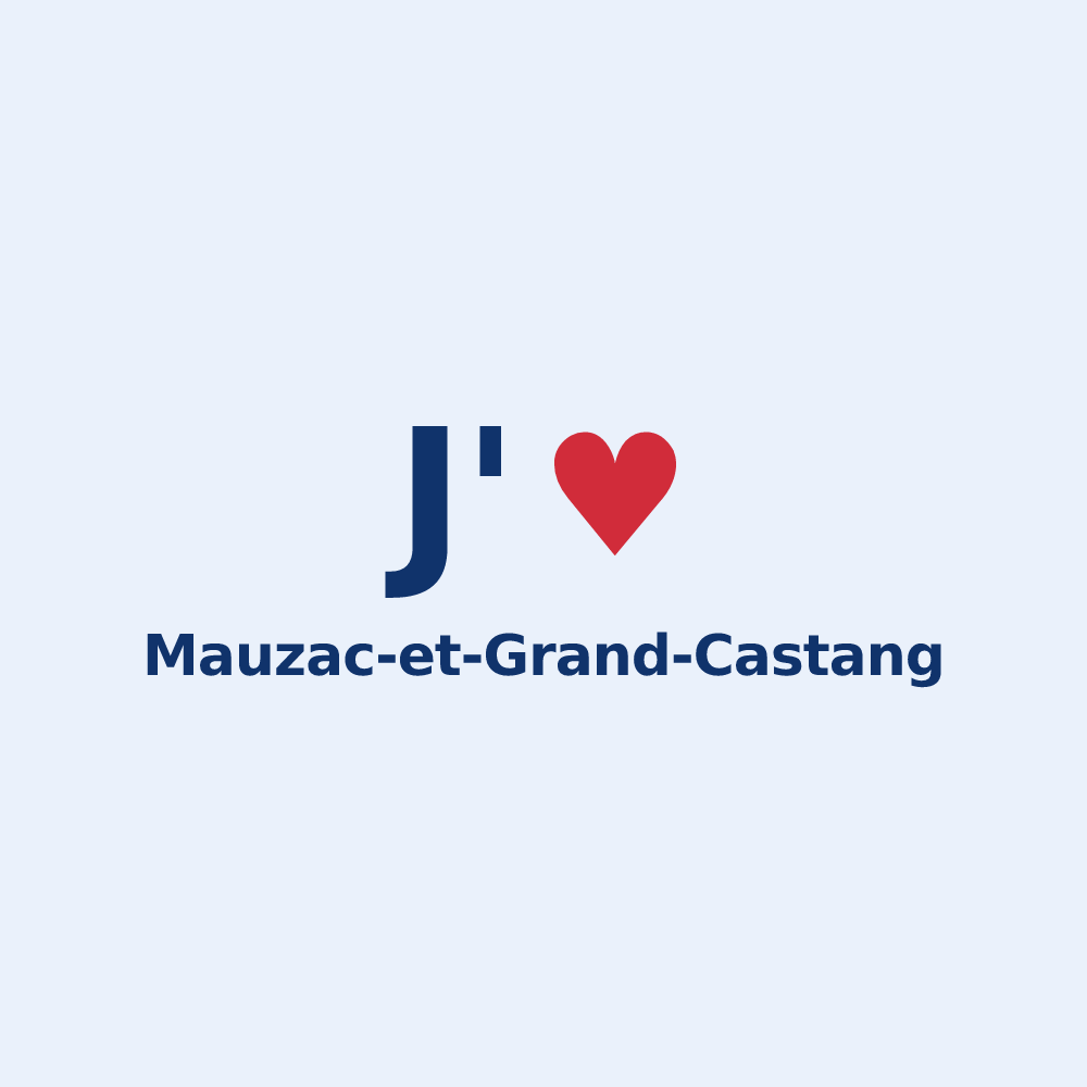 Sticker personnalisé Mauzac-et-Grand-Castang — design J'aime Mauzac-et-Grand-Castang
