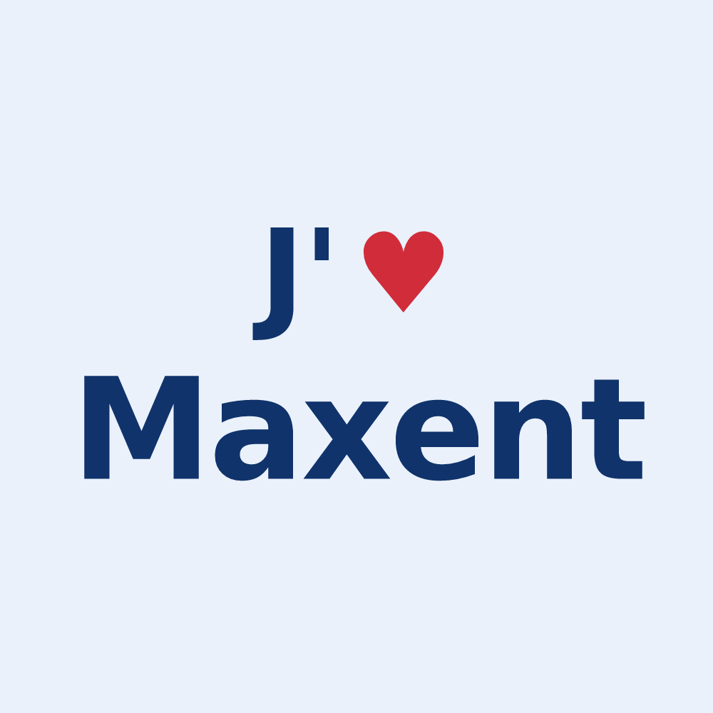 Sticker personnalisé Maxent — design J'aime Maxent