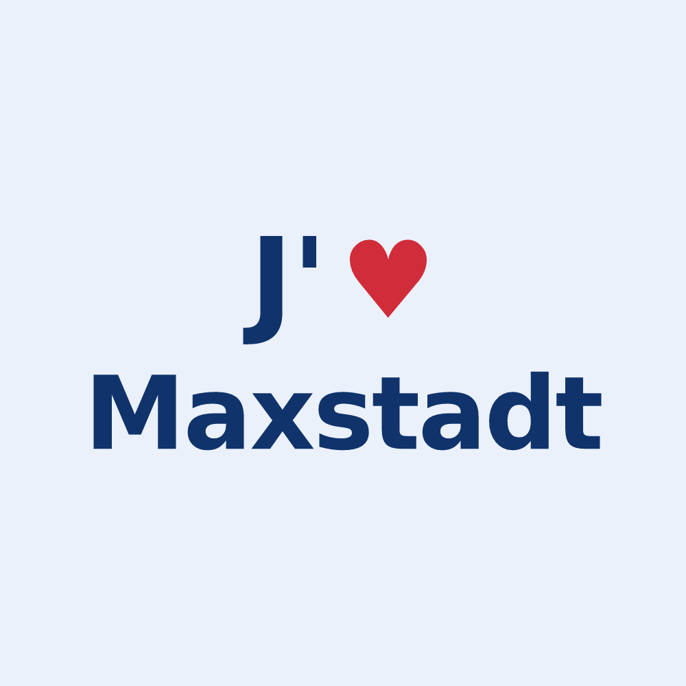Sticker personnalisé Maxstadt — design J'aime Maxstadt