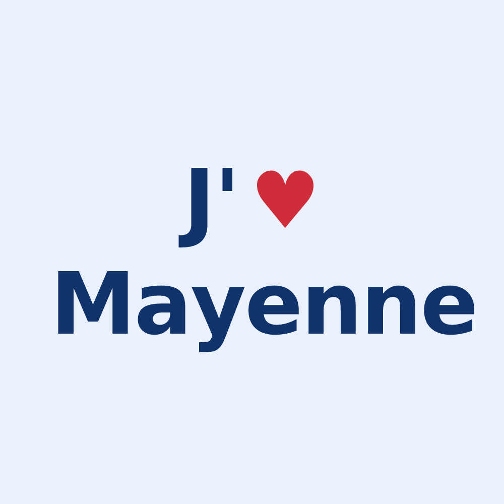 Sticker personnalisé Mayenne — design J'aime Mayenne