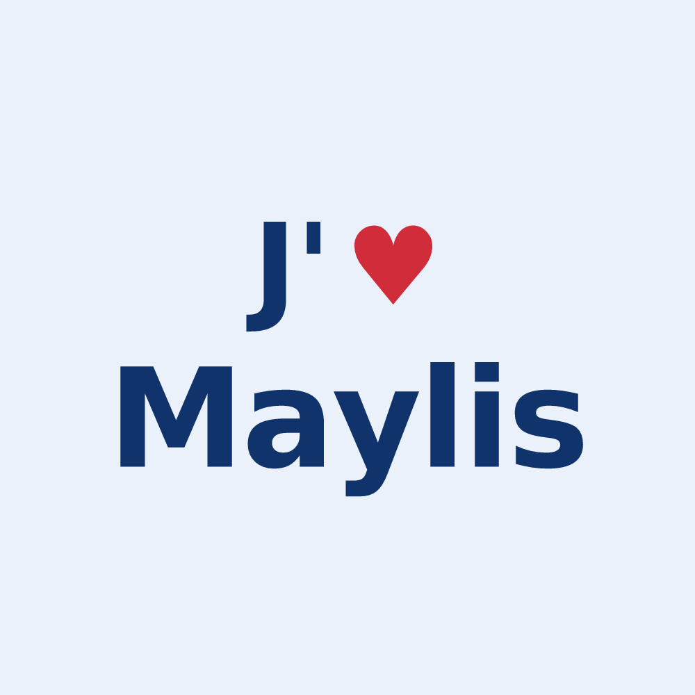 Sticker personnalisé Maylis — design J'aime Maylis