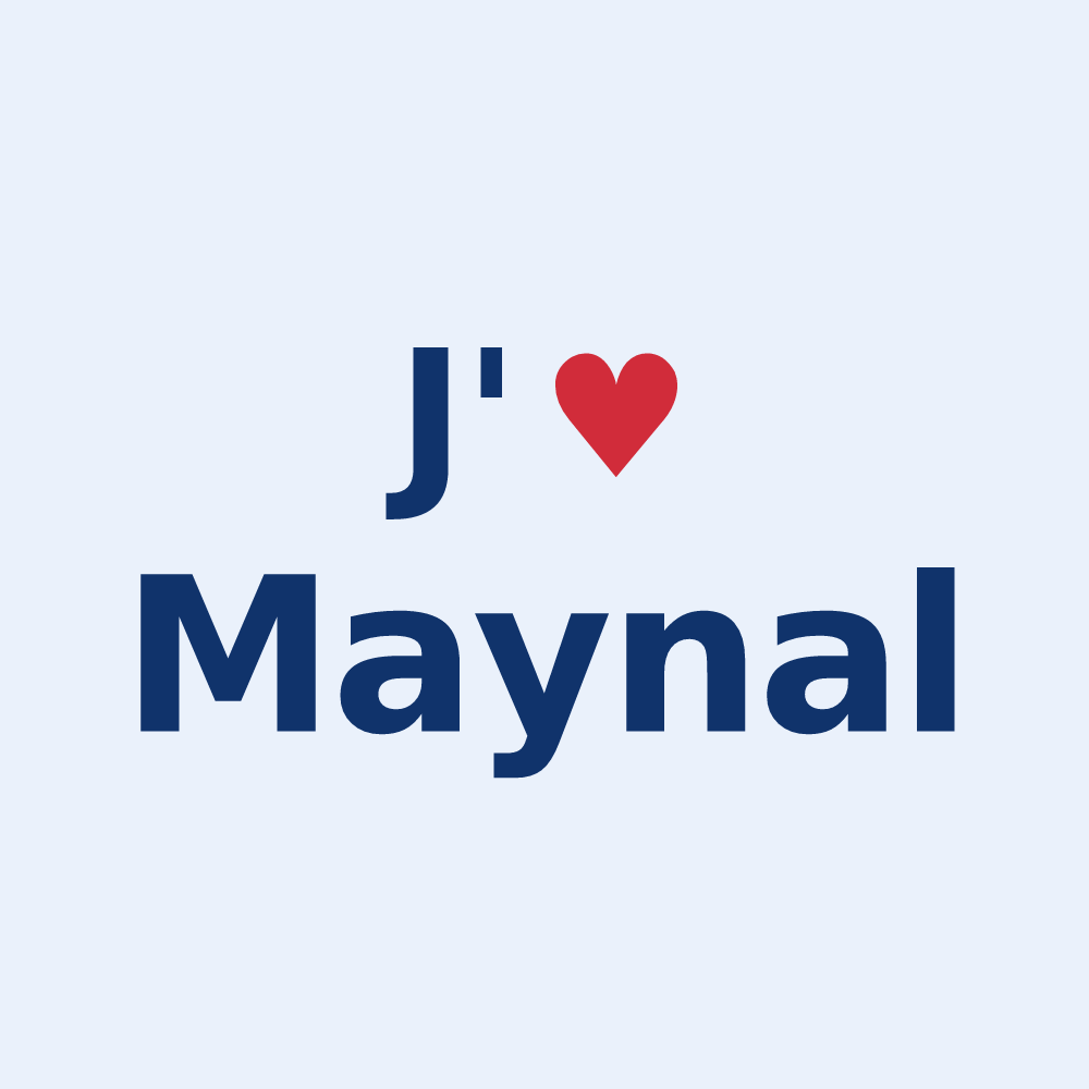 Sticker personnalisé Maynal — design J'aime Maynal