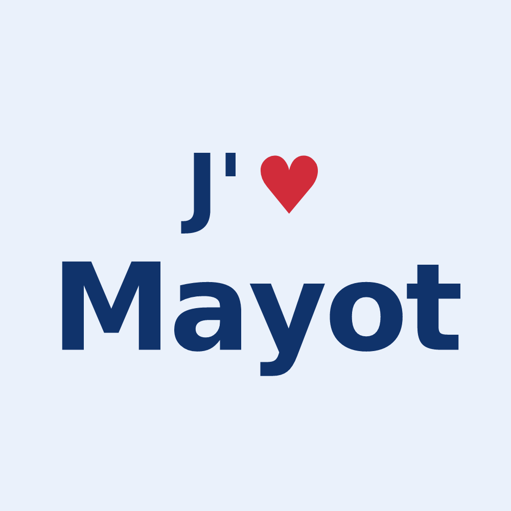 Sticker personnalisé Mayot — design J'aime Mayot