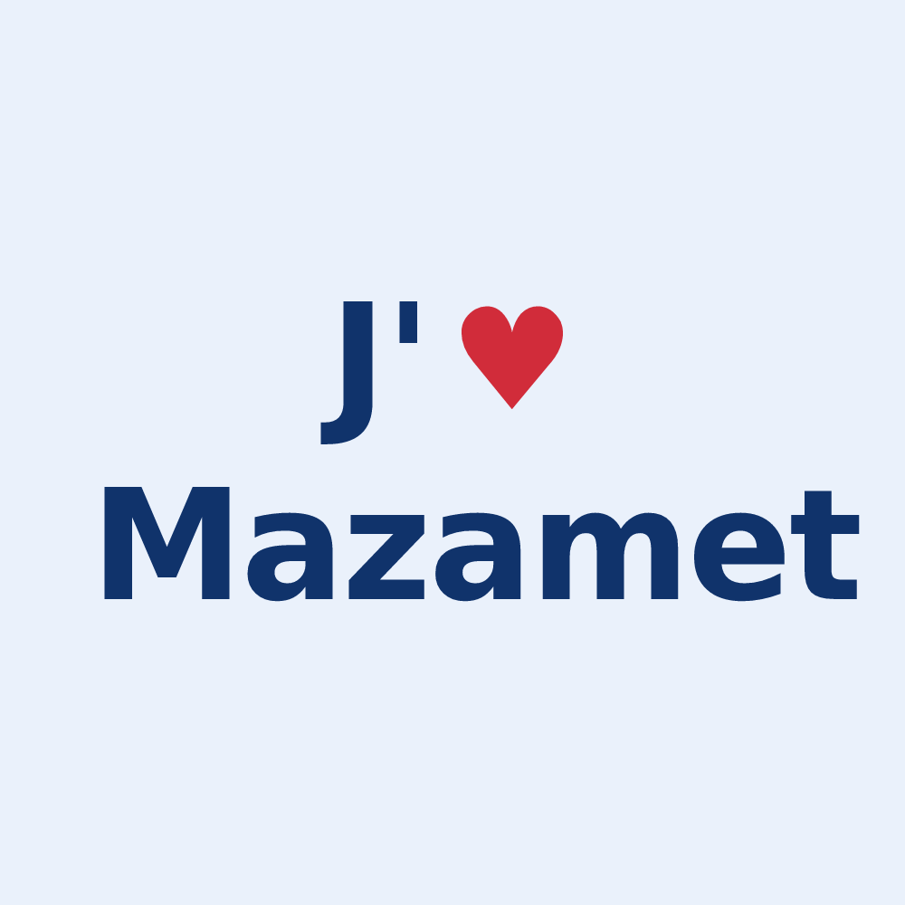 Sticker personnalisé Mazamet — design J'aime Mazamet