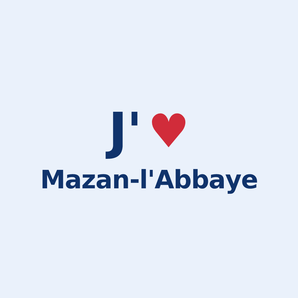 Sticker personnalisé Mazan-l'Abbaye — design J'aime Mazan-l'Abbaye