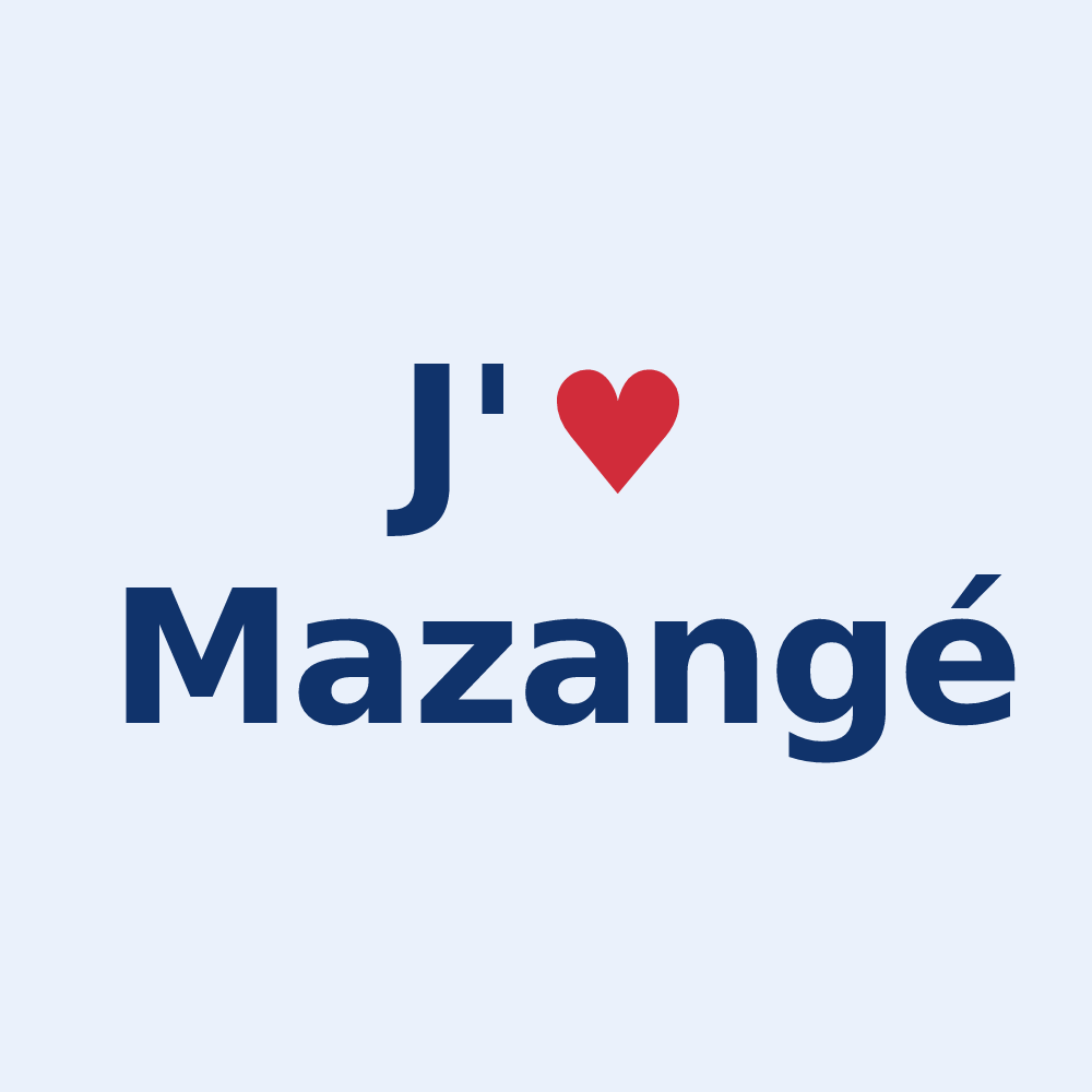 Sticker personnalisé Mazangé — design J'aime Mazangé