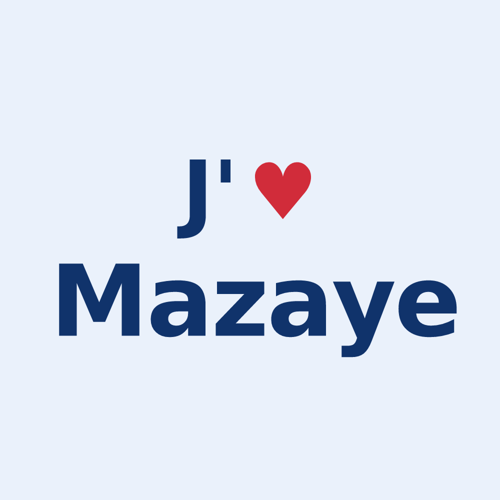 Sticker personnalisé Mazaye — design J'aime Mazaye