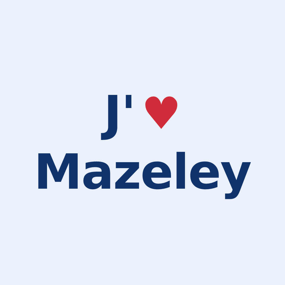Sticker personnalisé Mazeley — design J'aime Mazeley
