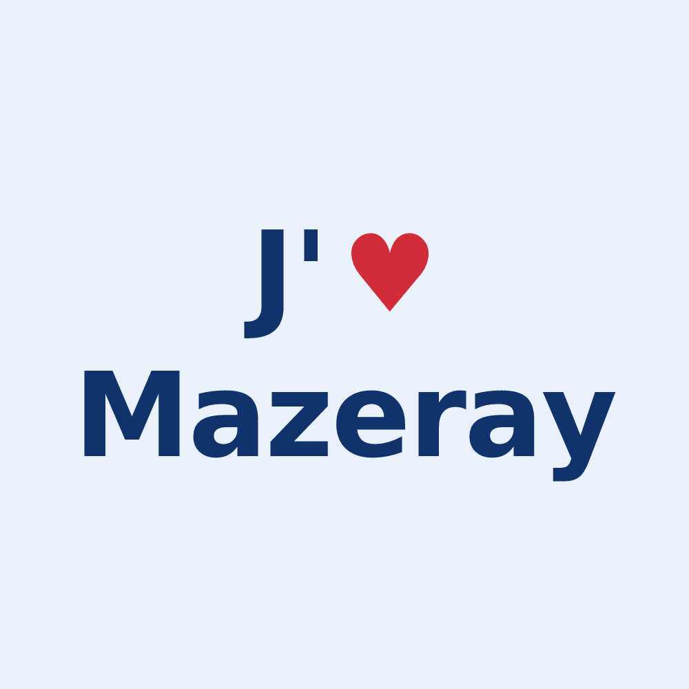 Sticker personnalisé Mazeray — design J'aime Mazeray