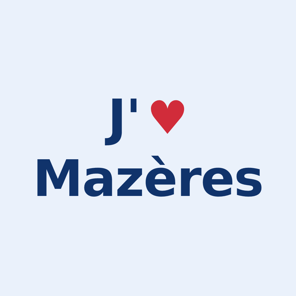 Sticker personnalisé Mazères — design J'aime Mazères