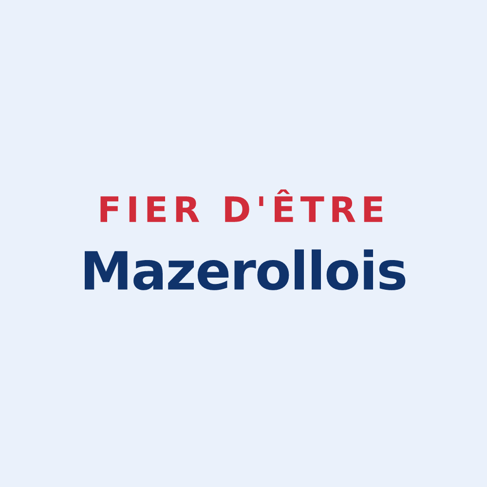 Sticker « Fier d'être Mazerollois » — design pour Mazerolles