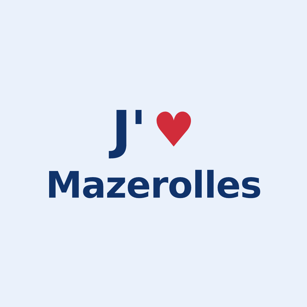 Sticker personnalisé Mazerolles — design J'aime Mazerolles