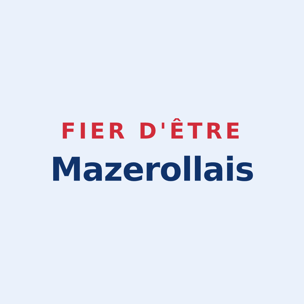 Sticker « Fier d'être Mazerollais » — design pour Mazerolles