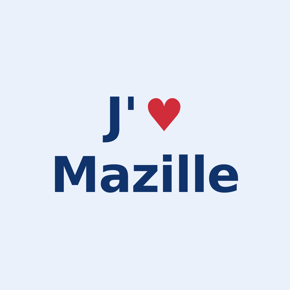 Sticker personnalisé Mazille — design J'aime Mazille