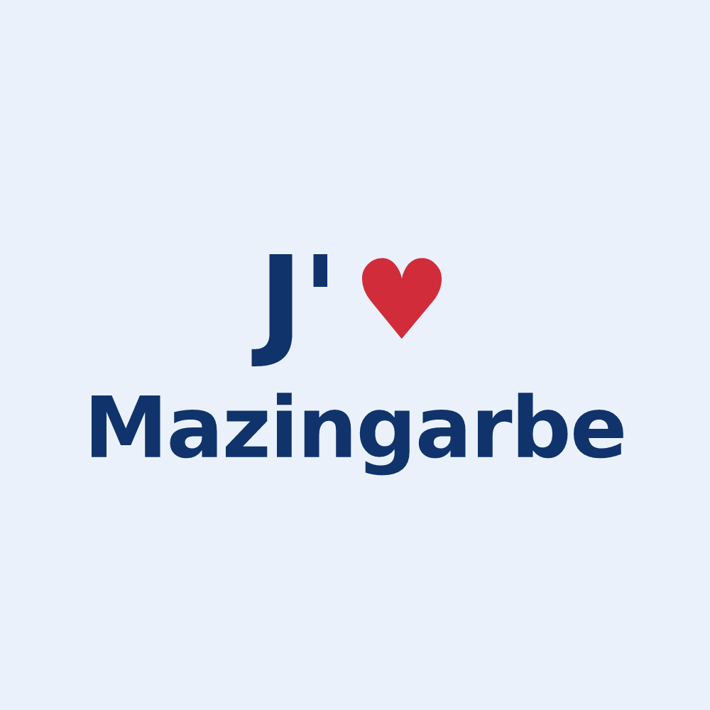 Sticker personnalisé Mazingarbe — design J'aime Mazingarbe