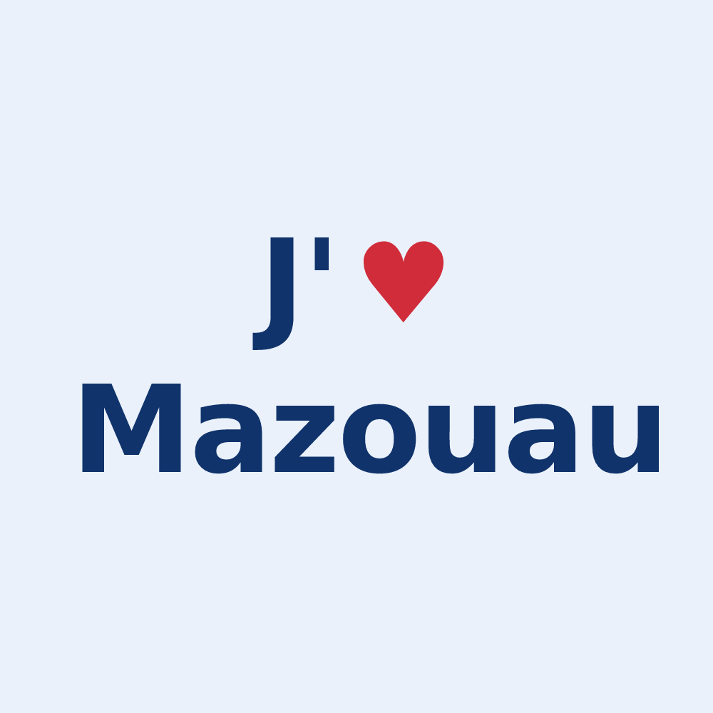 Sticker personnalisé Mazouau — design J'aime Mazouau